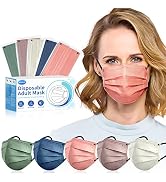 NEWLA Face Mask Disposable Adult - 4 Ply Protection Masks 50 Pack Individually Wrapped Mask Multi...