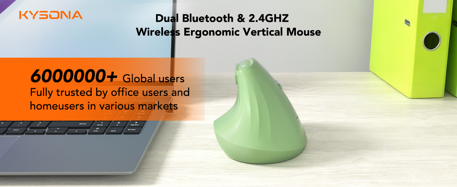 Wireless Bluetooth ergonomic mouse