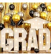 HILAVO Grad Marquee Letters 3FT for 2025 Graduation Decorations, Large Grad Light Up Letters Grad...