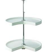 KV Lazy Susan Kidney Shaped 2 Polymer Shelves 24