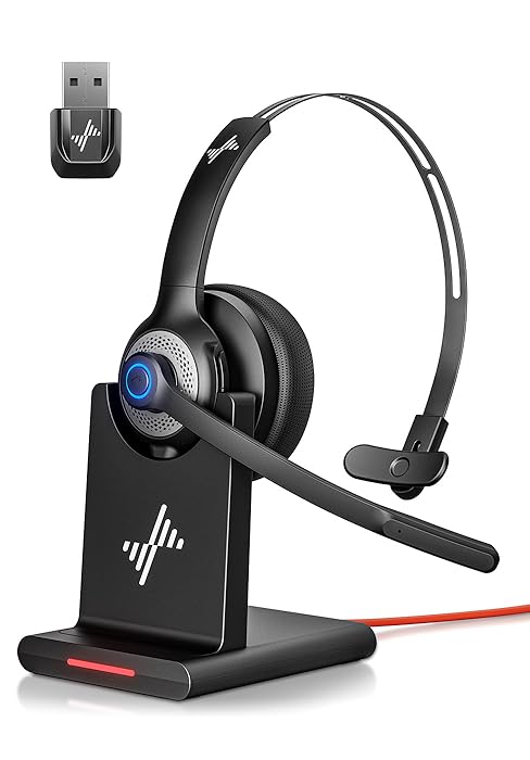 wireless headset with mic for work
