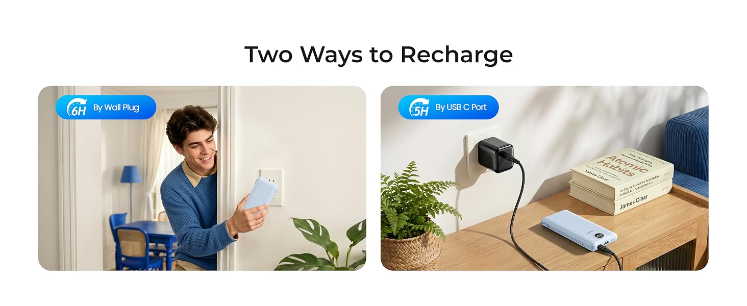 portable charger with built in cable