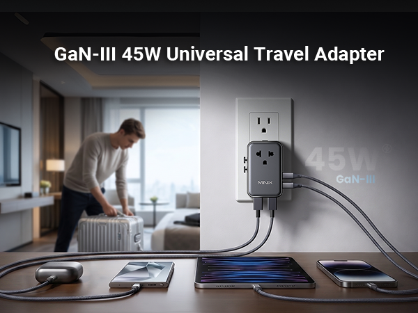 45W Universal Travel Adapter