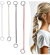 FVOLREM Spiral Hair Ties, 4 Pack Hand Knitting Braided Sports Hair Ties for Women, Elastic Ponyta...