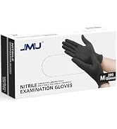 JMU Nitrile Gloves Medium, 200 Count Black Nitrile Exam Gloves, 3.5 Mil Nitrile Disposable Gloves...