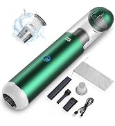 Handheld Car Vacuum Cleaner - 17000 Pa Powerful Suction Car Vacuum Portable Cordless with 2 Filte...
