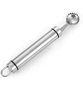 Silver Stainless Steel Strawberry Huller and Tomato Stem Corer Tool Multi-Function Stainless Core...