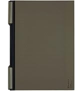 Kokuyo Bizrack Clipnote Punchless, Clip Folder, Holds up to 25 Sheets, A4-S, Olive Green, Japan I...