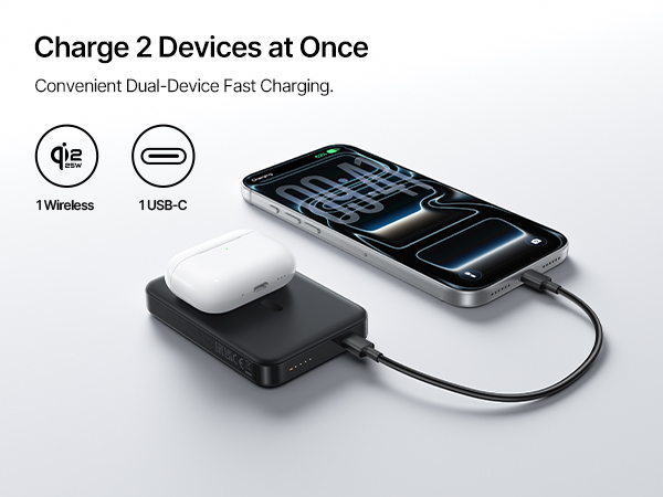 enerfill fm21 qi2.2 magsafe portable charger