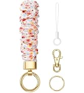 Junyuerly Stretchy Wristlet Keychain,Cute Key Chain for Car Keys,Scrunchie Key Ring Bracelet for ...