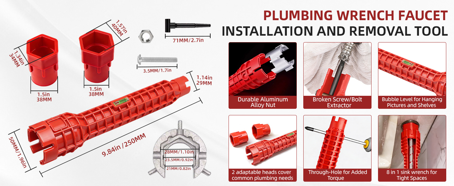 8 in 1 sink wrench