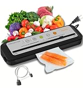 MegaWise Vacuum Sealer Machine | 2023 New Version| 80kPa Suction Power| Bags and Cutter Included ...