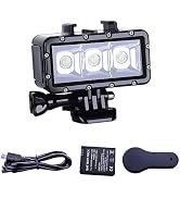 Suptig Diving Light Waterproof Light Fill Night Light Diving Underwater Light for Gopro Hero 13/H...