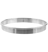 DOITOOL 7 Inch Cake Ring Round Cookie Cutters, Stainless Steel Pastry Ring Mold, Biscuit Cutter f...