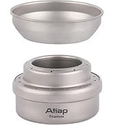 ATiAP Alcohol Stove with Cover Titanium Portable Camping Backpacking Hiking Stove with Carry Bag ...