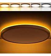 Brightever 15 Inch Large LED Ceiling Light Fixture with Night Light, 5CCT Dimmable Ceiling Lamp F...