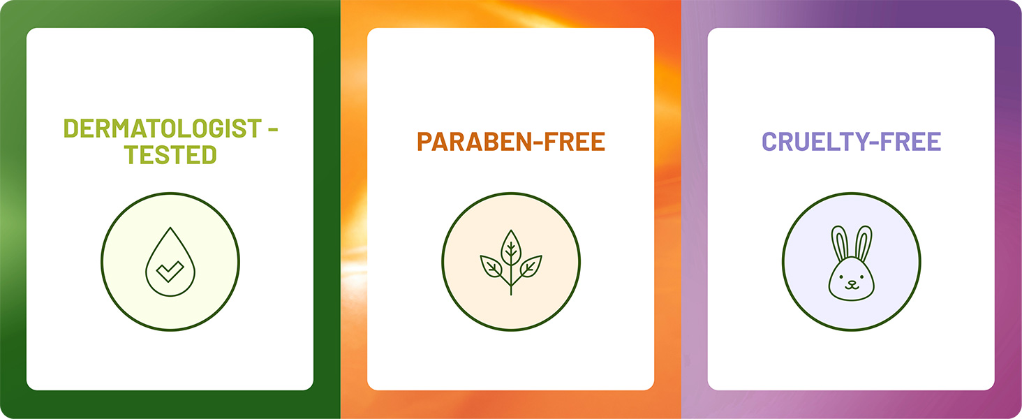 Dermatologist tested, free from parabens and non-comedogenic