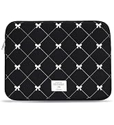 Linpr Quilted Puffy Laptop Sleeve for Women, Cute Padded Protective Laptop Case Compatible with M...