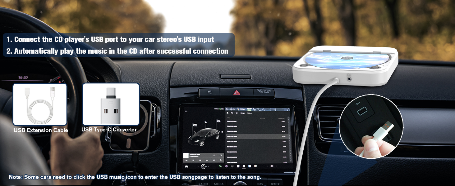usb cd player for car