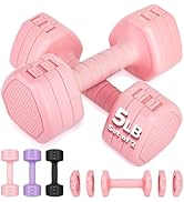 10LBS 20LBS 30LBS Dumbbell Set, Adjustable Dumbbells Set of 2 Hand Weights for Women Men Weight S...