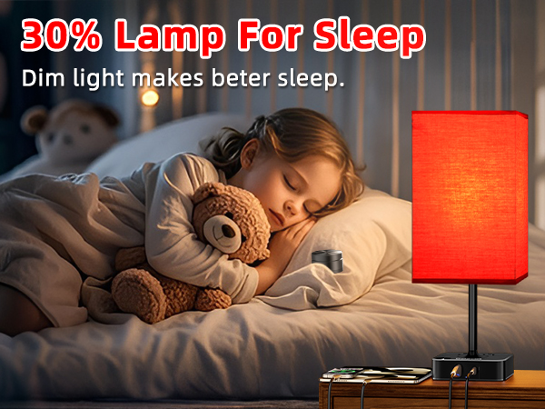 Bedroom Table Lamp with Remote Operation Control