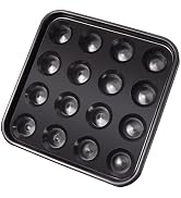 GSE Black Plastic Pool Ball Carrying Tray, Billiard Ball Storage Tray for 16 Balls Full Set Regul...