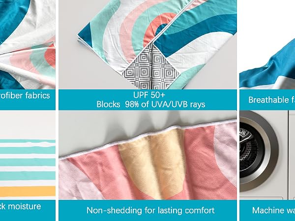oversize microfiber beach towels 2 pack