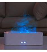 ClocTeck Flame Diffuser for Essential Oils, 380ml Large Fire Humidifier for Desk, Full-Color Adju...