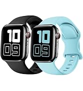 Silicone Strap Compatible with Kids Apple Watch Band 38mm 40mm 41mm 42mm 44mm 45mm 46mm, Soft Spo...
