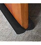 MAXTID Under Door Draft Blocker Black Door Draft Stopper 32-38" Reduce Noise Breeze Cold Air Bloc...