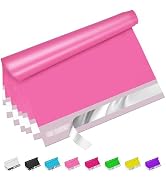 Jowlroel Pink Poly Mailers 10x13 Inch 100 Pcs, Strong Adhesive Shipping Bags for Clothing, Self-S...