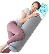 1 MIDDLE ONE Body Pillow, Memory Foam Round Body Pillows for Adults, Firm Long Bolster Pillow for...