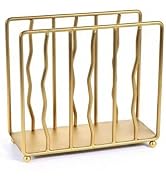 Mluyeri Napkin Holder for Table,Gold Modern Iron Standing Napkin Dispenser for Paper Napkins & Ki...