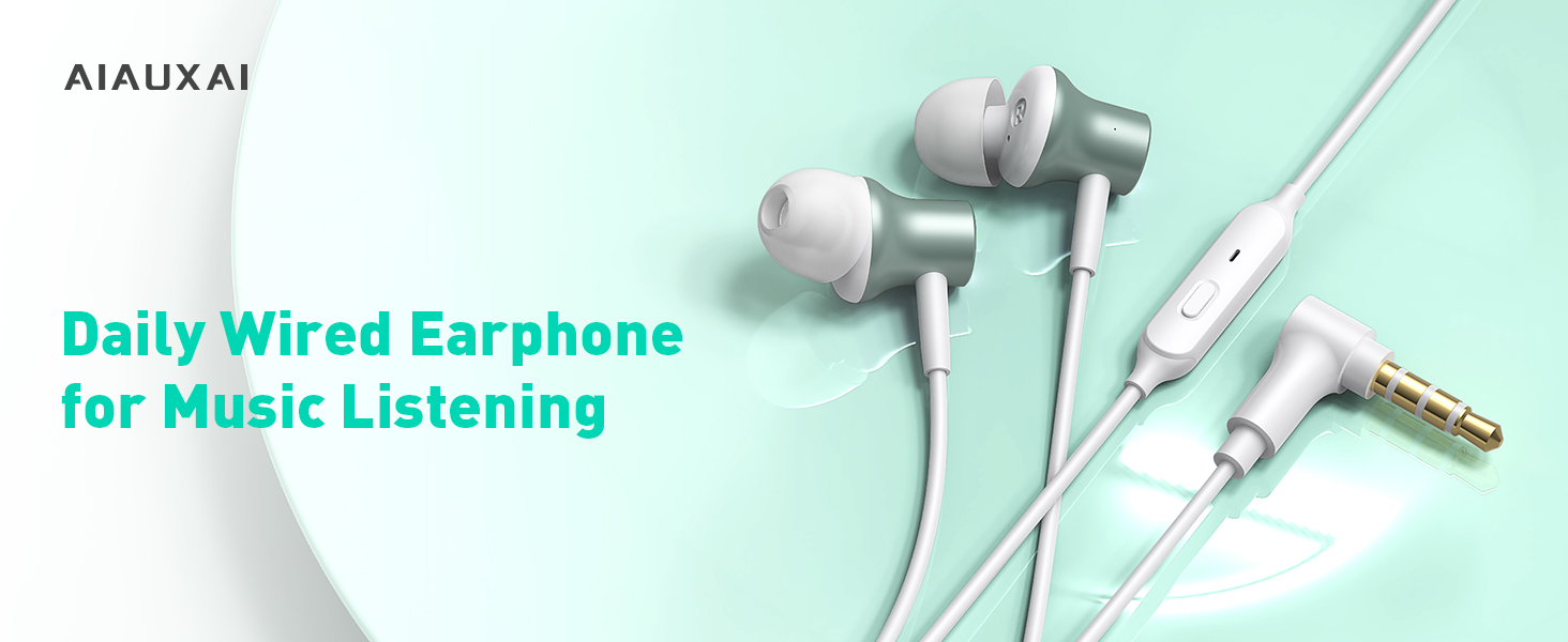 corded ear buds earbuds for Laptop computer Plug in 3.5mm Jack Wired Ear Buds
