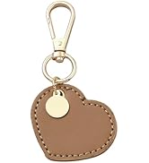 CALFOVERA PU Leather Heart Keychain Key Ring Organizer Cute Women Heart Shaped Pendants Keychain