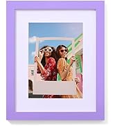 Vittanly 8x10 Picture Frame, Engineered Wood with Shatter Resistant Plexiglass, Display Pictures ...