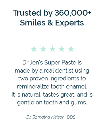 Super Paste is made by a real densit using two proven ingredients to remineralize tooth enamel.
