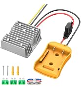 Kzreect 20V to 12V Step-Down Converter Compatible with Dewalt 20V Battery | DC 12V 20A 240W Outpu...