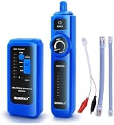 ZOERAX Wire Tracer, Network Cable Tester Multi-Function with Cat5 Cat6/RJ45 RJ11 Ethernet Cable T...