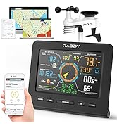 Raddy WF-100C Lite Weather Station Wireless Indoor Outdoor with Temperature, Barometric, Humidity...