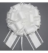 LHMTFCYY 12 Inch Clitter Big Gift Bow,1PC Large White Bow,Giant Bow for Bike,Dining Tables,Partie...