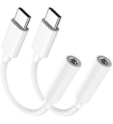 2 Pack USB C to 3.5mm Headphone Jack Adapter, Aux to USB C HiFi Compatible for Apple iPhone 17/16...