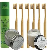 Gaia Guy Sustainable Dental and Personal Care Collection: Plastic-Free Boar Bristle Toothbrush, A...