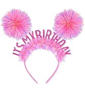 CAVETEE Happy Birthday Crown and Tiara for Women & Girls Party Decorations Gifts
