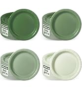 Xiangqu 120 Pcs Sage Green Plates, 9 inch Sage Green Baby Shower Plates Gradient Green Party Plat...