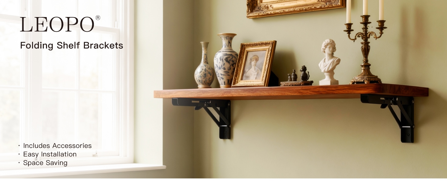 Folding Shelf Brackets-2 Pack