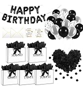5 Senses Gift Bags for Him with Labels, Tissue Paper & Bow Ribbon | Happy Birthday Decorations Ki...
