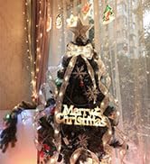 Christmas Ribbon Fairy Lights, 13.2ft 40 LED Christmas Fairy Wire Ribbon Lights, Battery powered,...