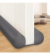 MAXTID Door Draft Stopper 36 Inch, Fits Door Gaps up to 1.8 Inch, Grey Under Door Sweeps Soundpro...