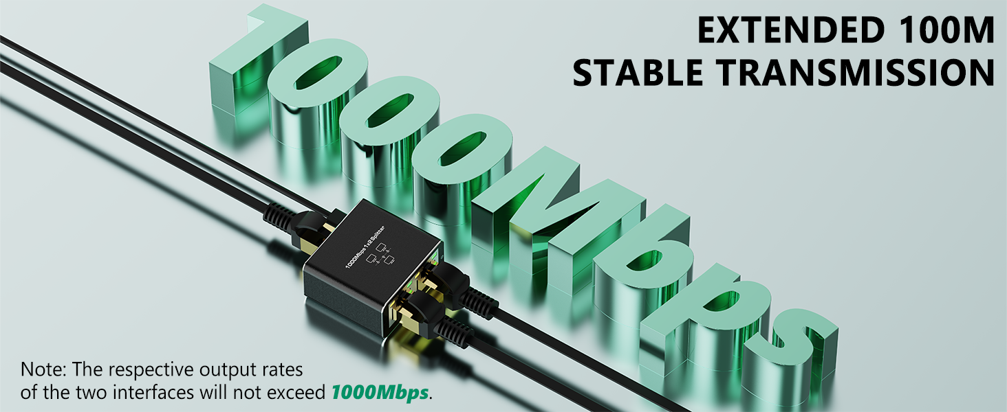 Ethernet Splitter 1 to 2